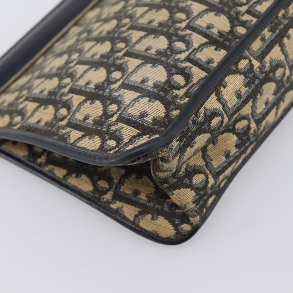 Christian Dior Trotter Canvas Clutch Bag Navy Auth 202928