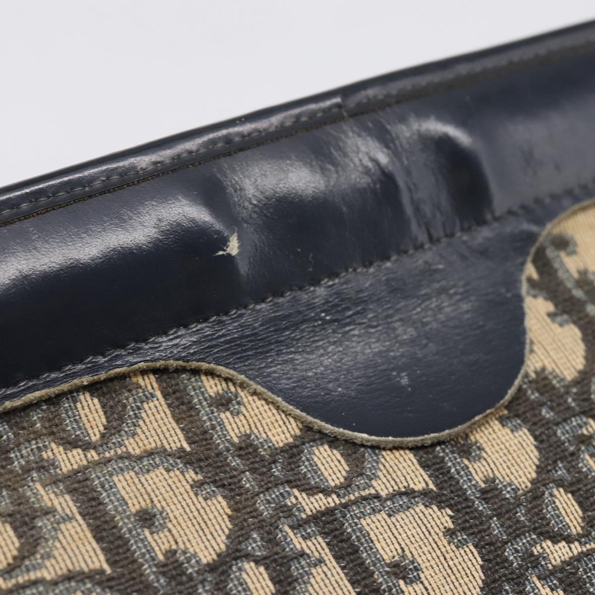Christian Dior Trotter Canvas Clutch Bag Navy Auth 202928