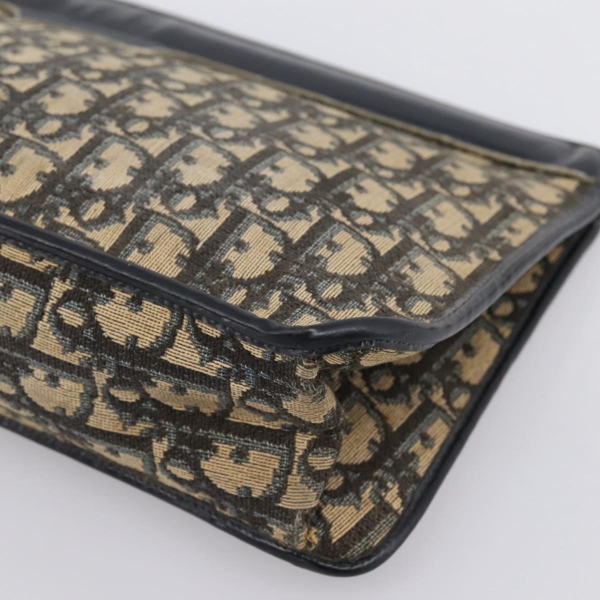 Christian Dior Trotter Canvas Clutch Bag Navy Auth 202928