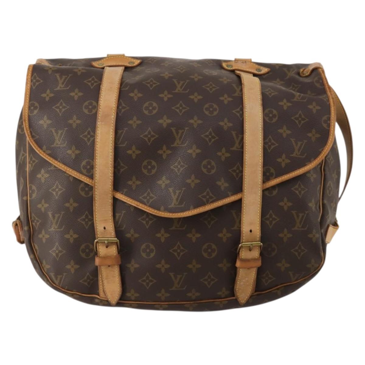 LOUIS VUITTON Monogram Saumur 43 Shoulder Bag M42252 LV Auth 202937