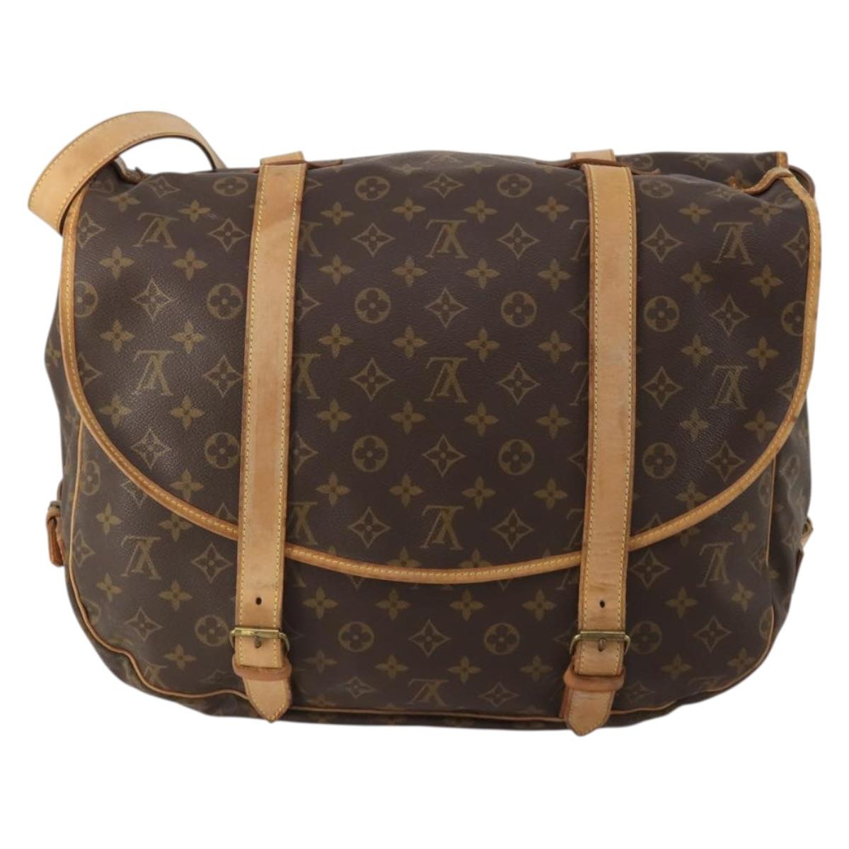 LOUIS VUITTON Monogram Saumur 43 Shoulder Bag M42252 LV Auth 202937