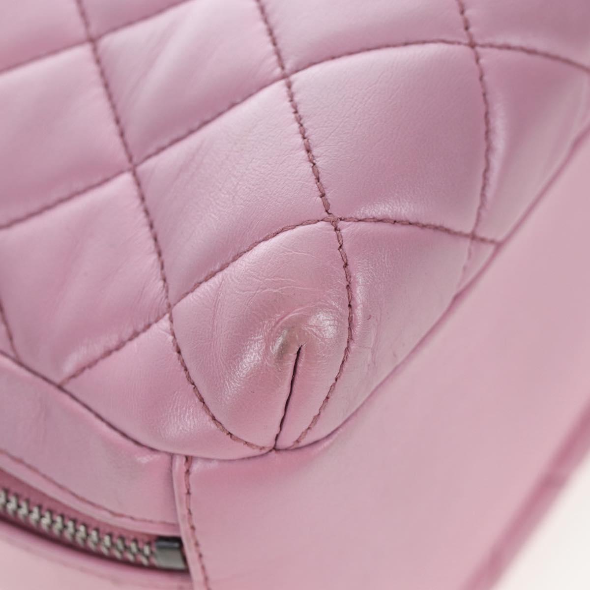 CHANEL Trendy CC Matelasse Chain Bag Lamb Skin 2way Pink CC Auth 202938SAM