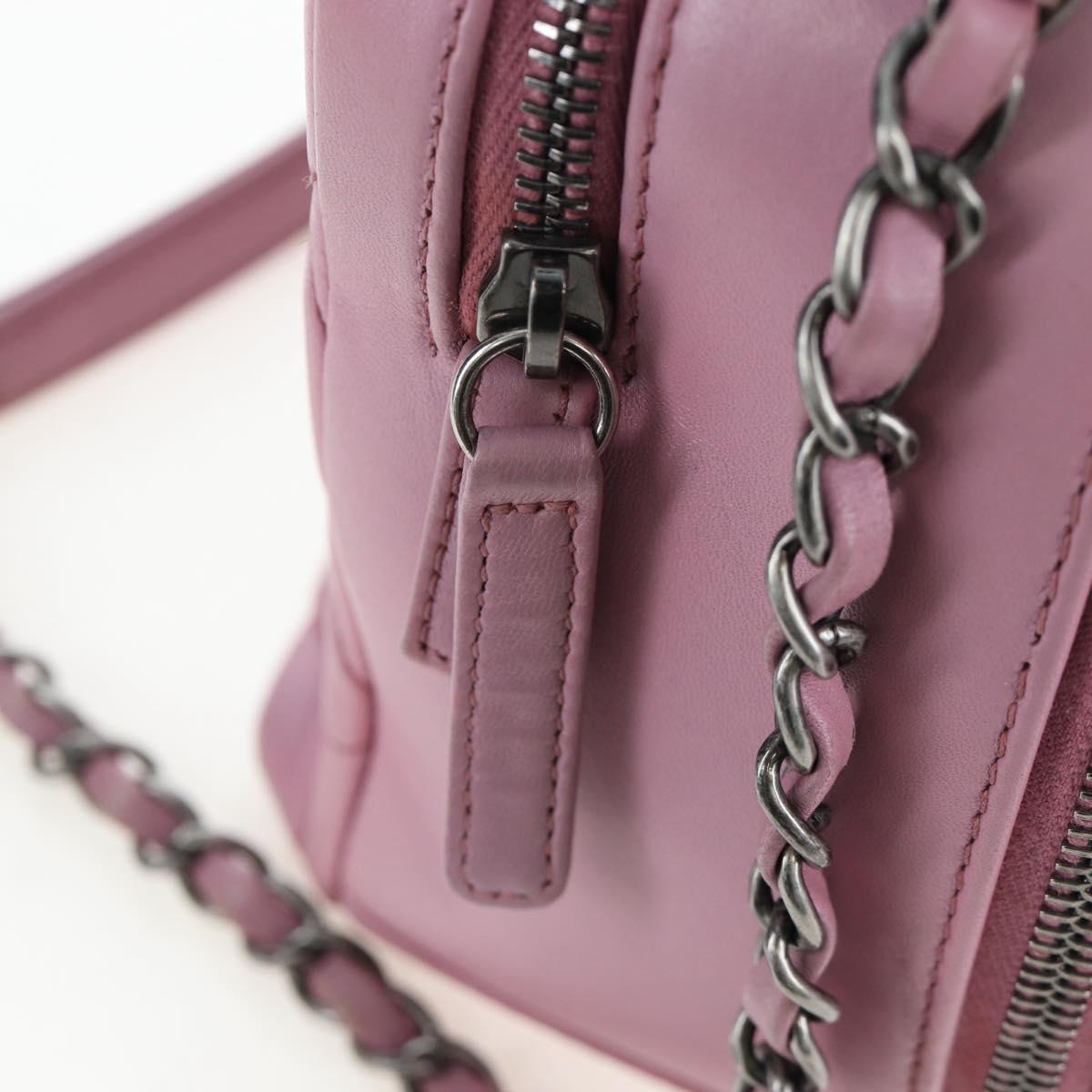CHANEL Trendy CC Matelasse Chain Bag Lamb Skin 2way Pink CC Auth 202938SAM