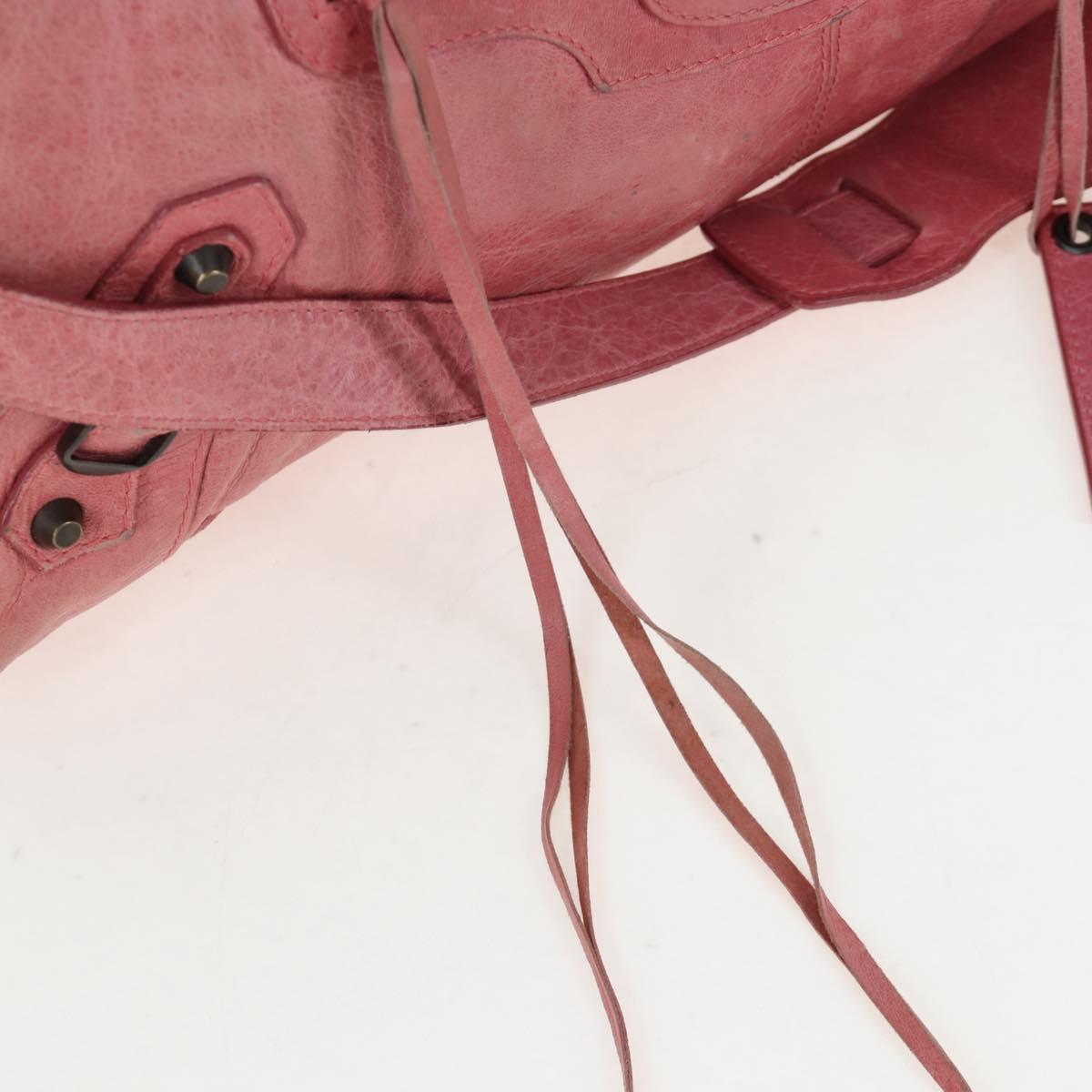 BALENCIAGA The Part Time Hand Bag Leather 2way Pink 168028 Auth 202939V