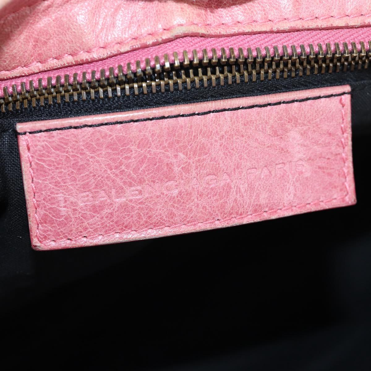 BALENCIAGA The Part Time Hand Bag Leather 2way Pink 168028 Auth 202939V