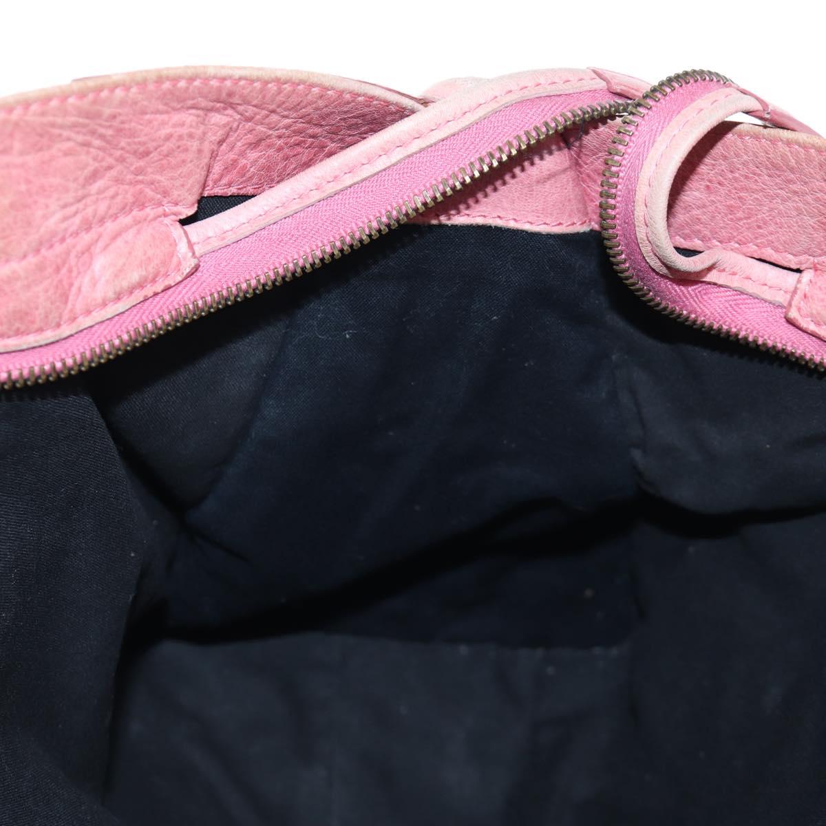 BALENCIAGA The Part Time Hand Bag Leather 2way Pink 168028 Auth 202939V