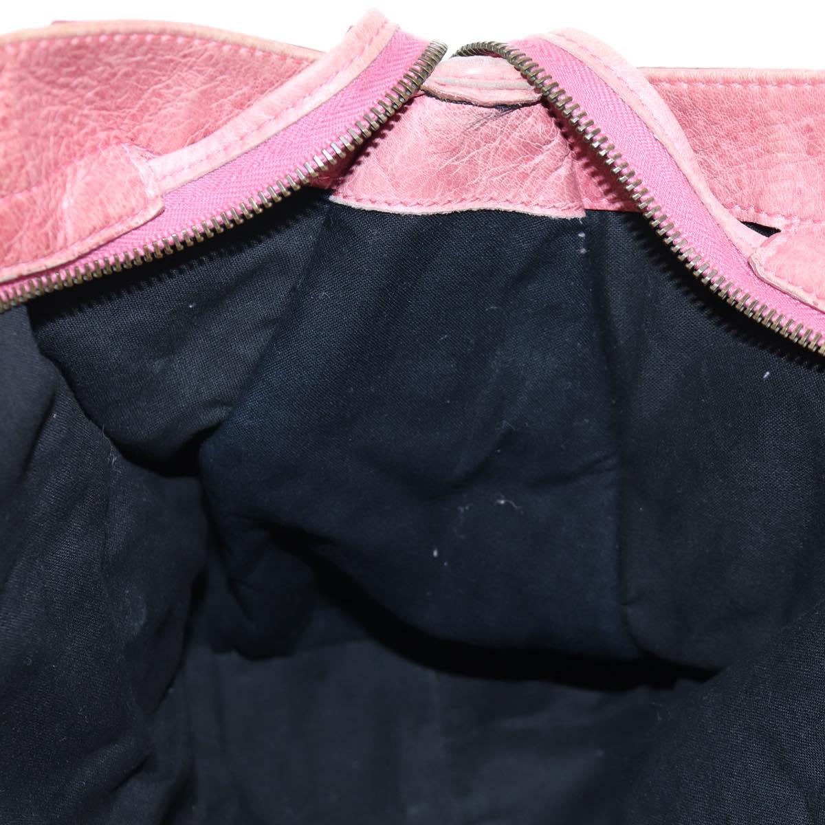 BALENCIAGA The Part Time Hand Bag Leather 2way Pink 168028 Auth 202939V