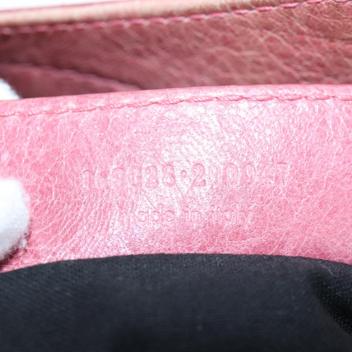 BALENCIAGA The Part Time Hand Bag Leather 2way Pink 168028 Auth 202939V