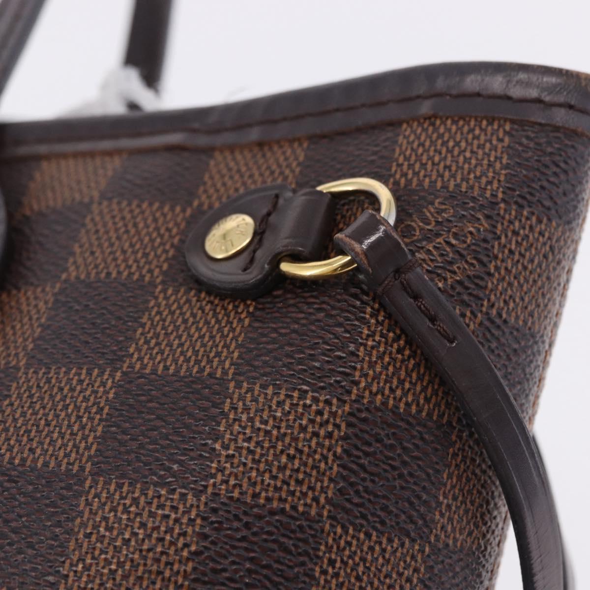 LOUIS VUITTON Damier Ebene Neverfull PM Tote Bag N51109 LV Auth 202940A