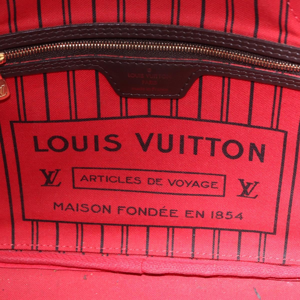 LOUIS VUITTON Damier Ebene Neverfull PM Tote Bag N51109 LV Auth 202940A