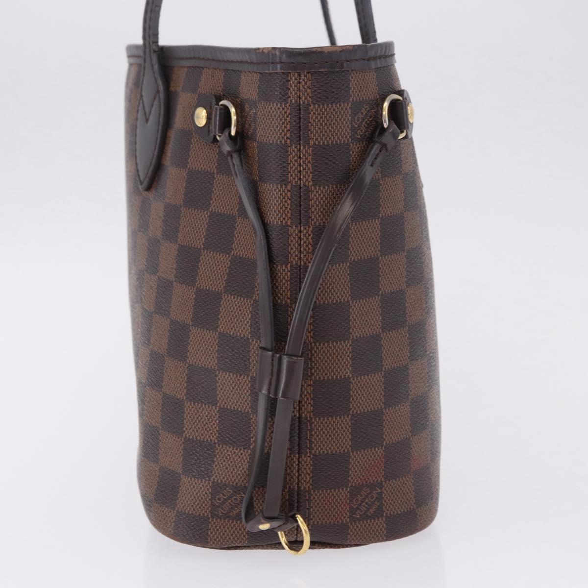 LOUIS VUITTON Damier Ebene Neverfull PM Tote Bag N51109 LV Auth 202940A
