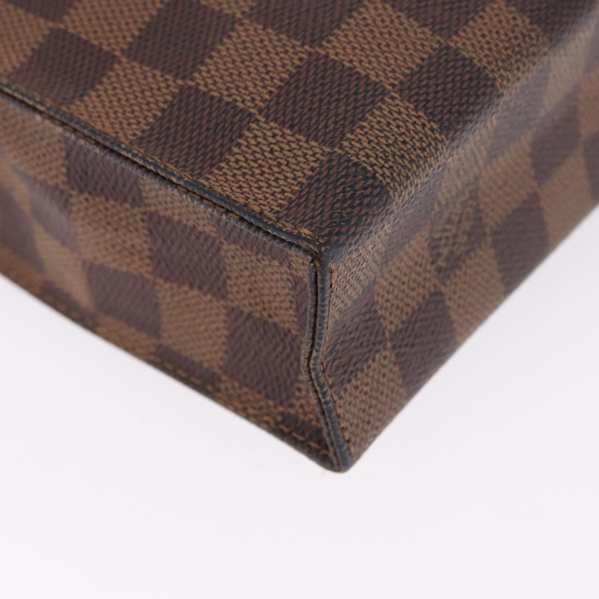 LOUIS VUITTON Damier Ebene Poche Toilette 26 Pouch N47543 LV Auth 202941