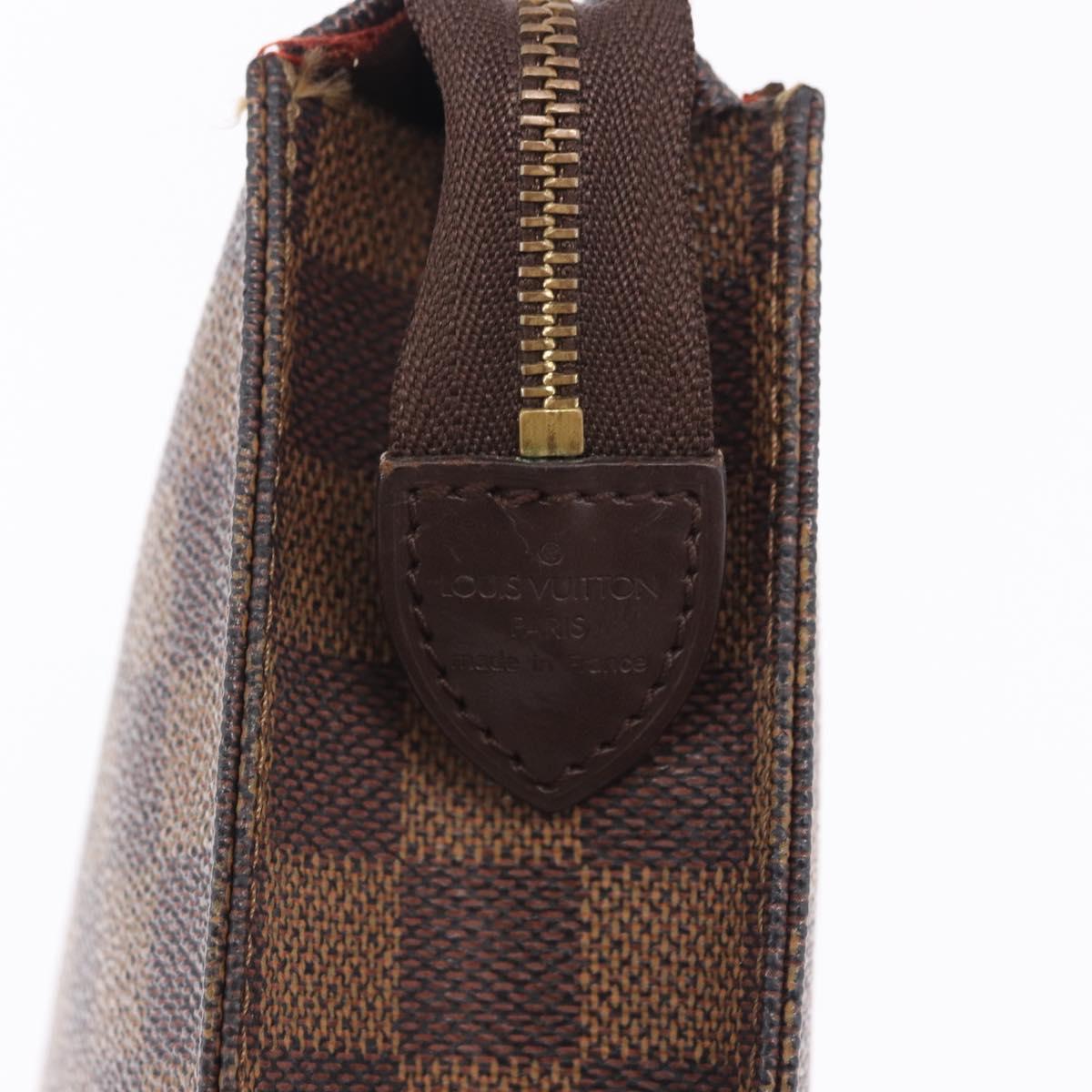 LOUIS VUITTON Damier Ebene Poche Toilette 26 Pouch N47543 LV Auth 202941