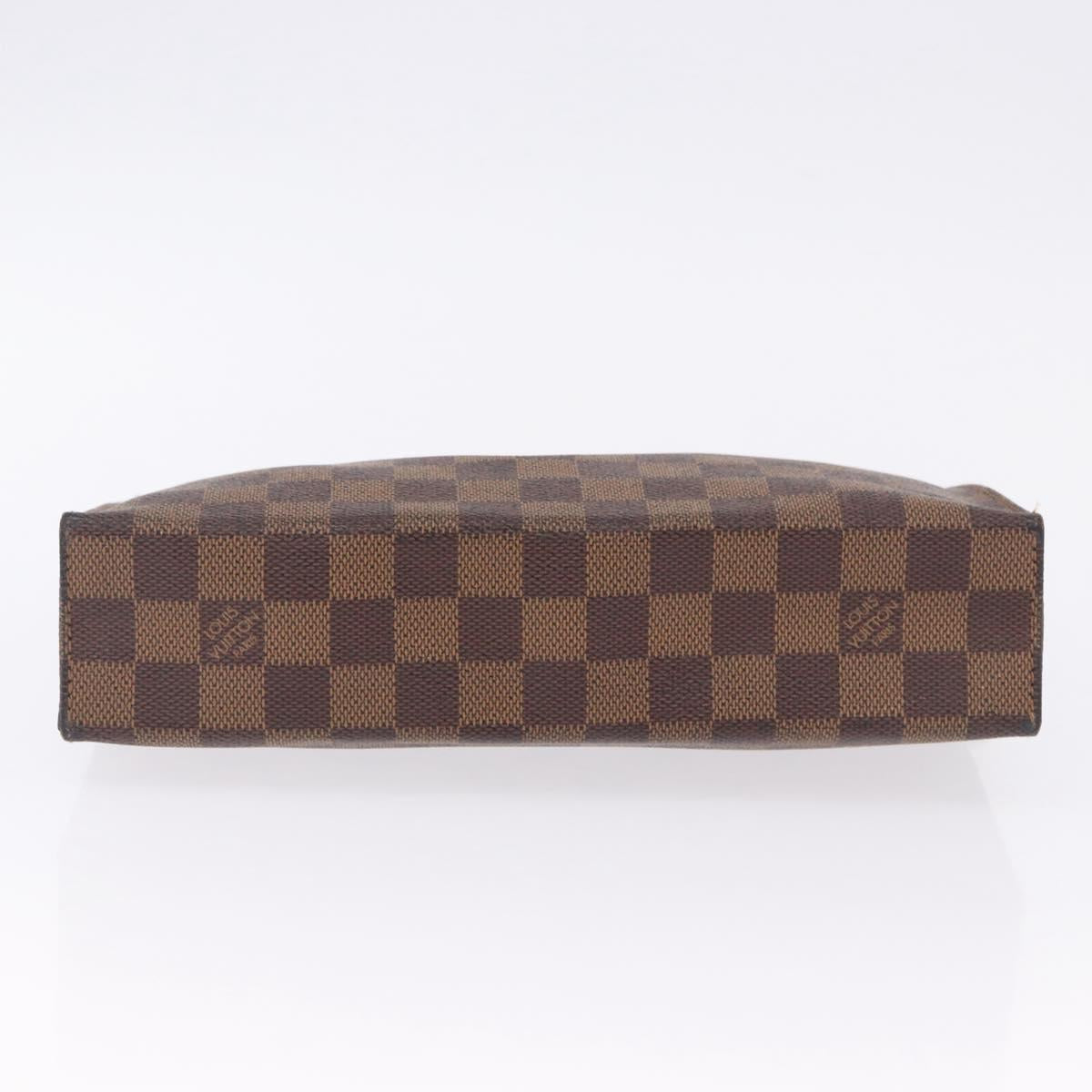 LOUIS VUITTON Damier Ebene Poche Toilette 26 Pouch N47543 LV Auth 202941