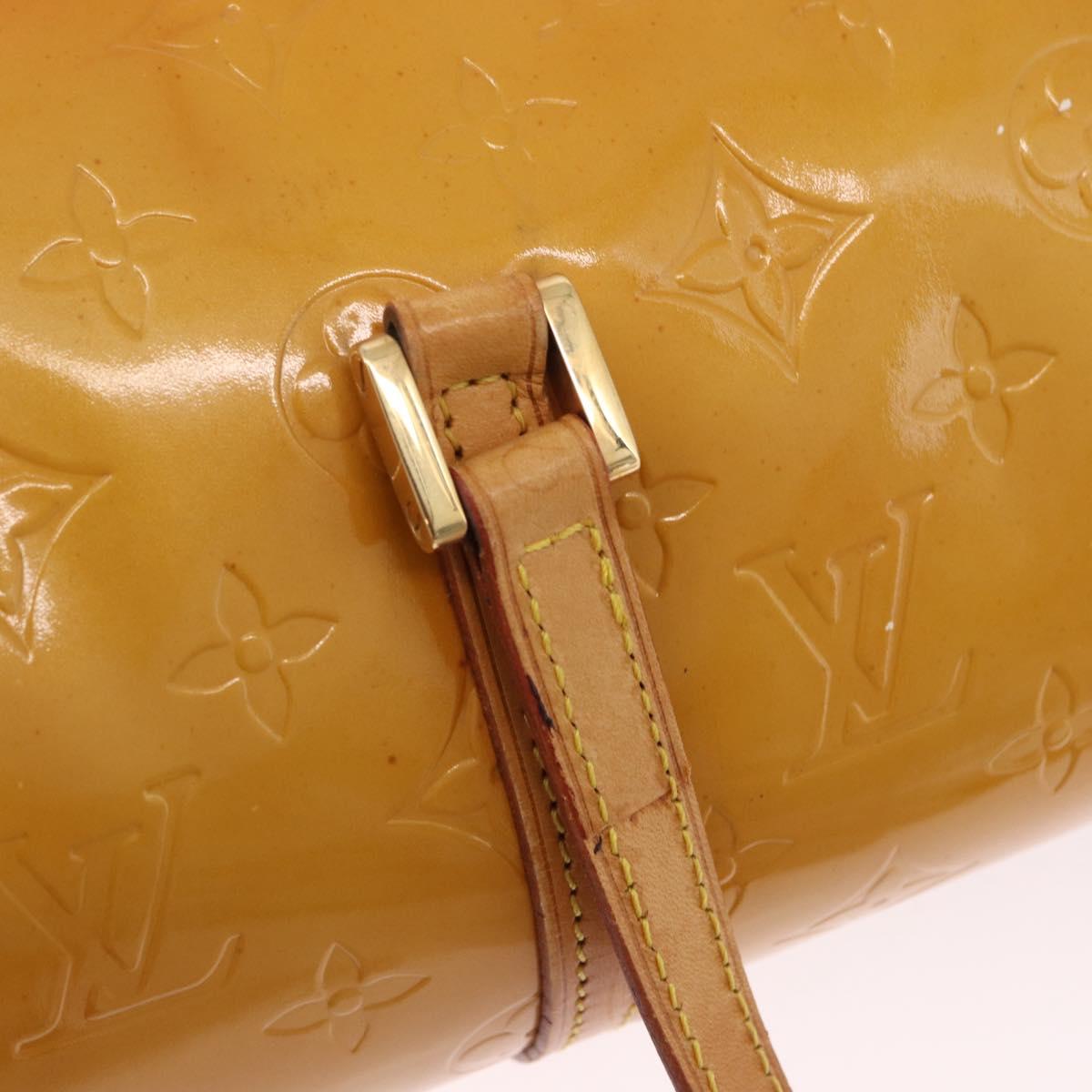 LOUIS VUITTON Monogram Vernis Bedford Hand Bag Beige M91006 LV Auth 202942A