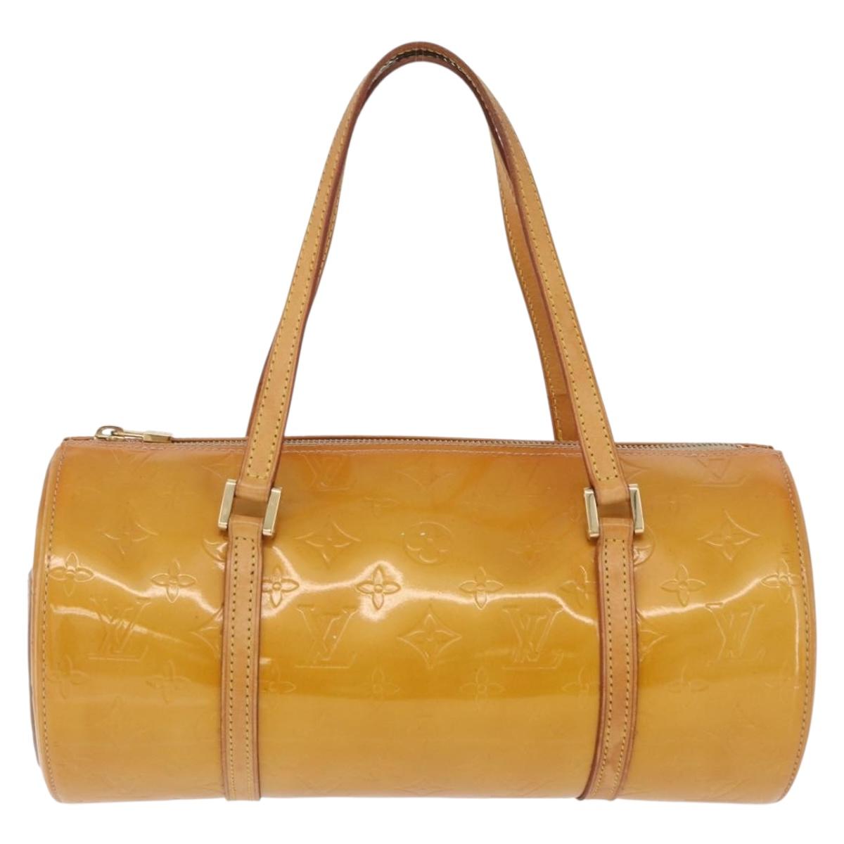LOUIS VUITTON Monogram Vernis Bedford Hand Bag Beige M91006 LV Auth 202942A