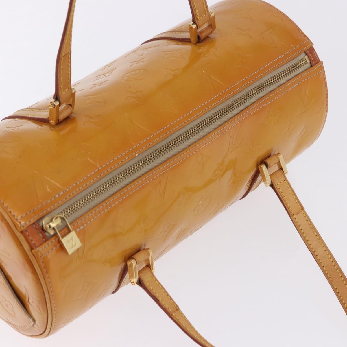 LOUIS VUITTON Monogram Vernis Bedford Hand Bag Beige M91006 LV Auth 202942A