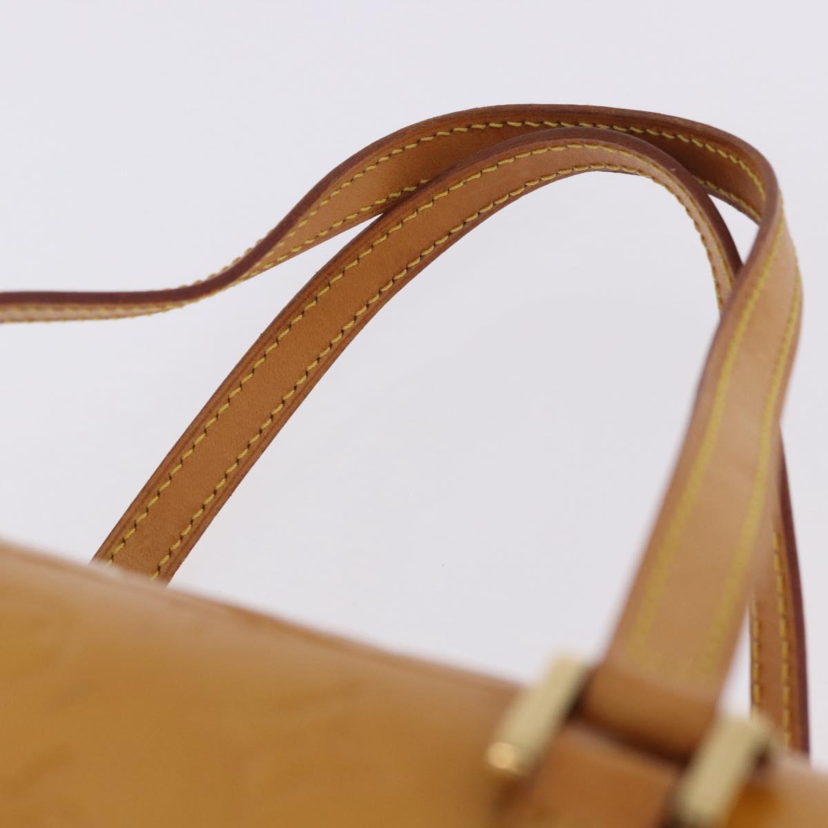 LOUIS VUITTON Monogram Vernis Bedford Hand Bag Beige M91006 LV Auth 202942A
