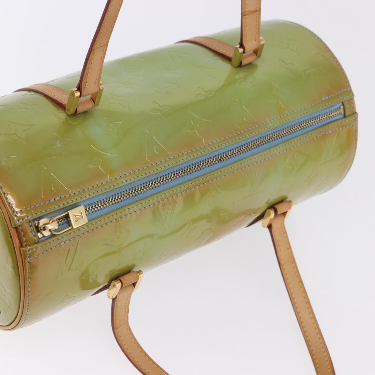 LOUIS VUITTON Monogram Vernis Bedford Hand Bag Baby Blue M91007 LV Auth 202943V