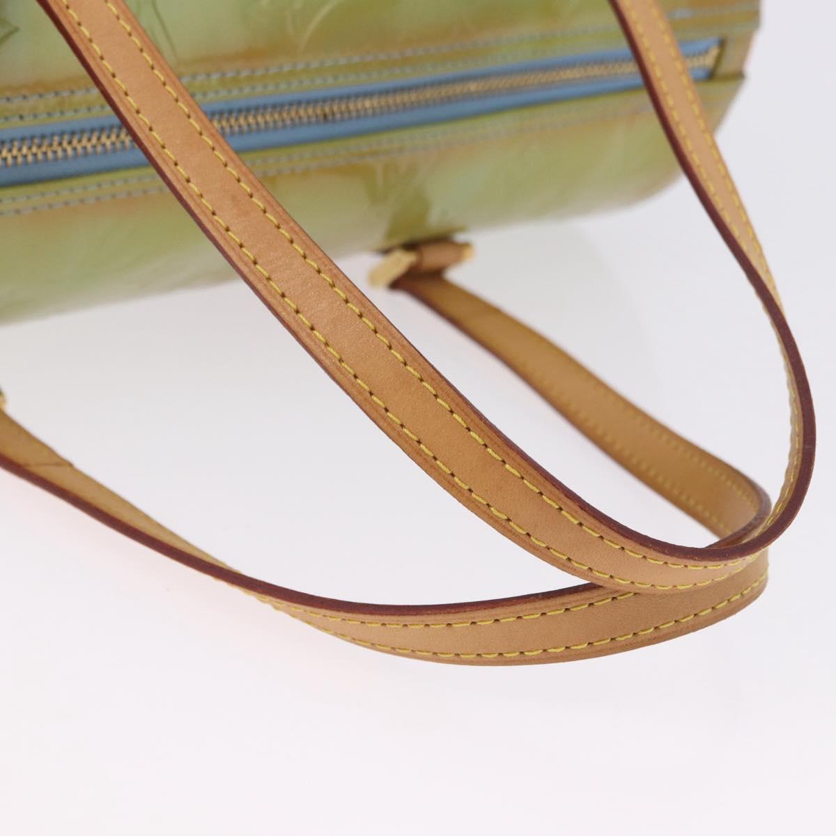 LOUIS VUITTON Monogram Vernis Bedford Hand Bag Baby Blue M91007 LV Auth 202943V