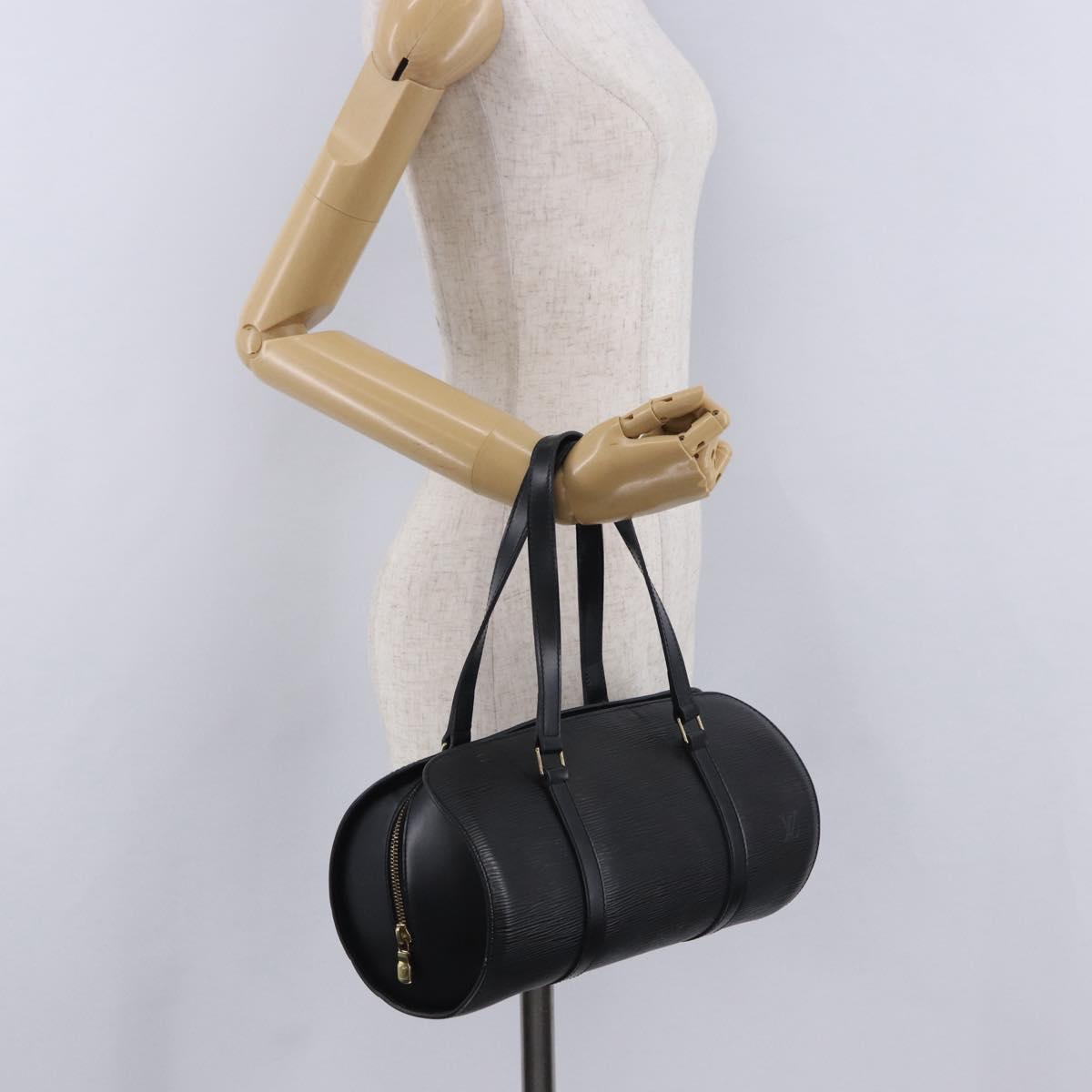 LOUIS VUITTON Epi Soufflot Hand Bag Black M52222 LV Auth 202944V