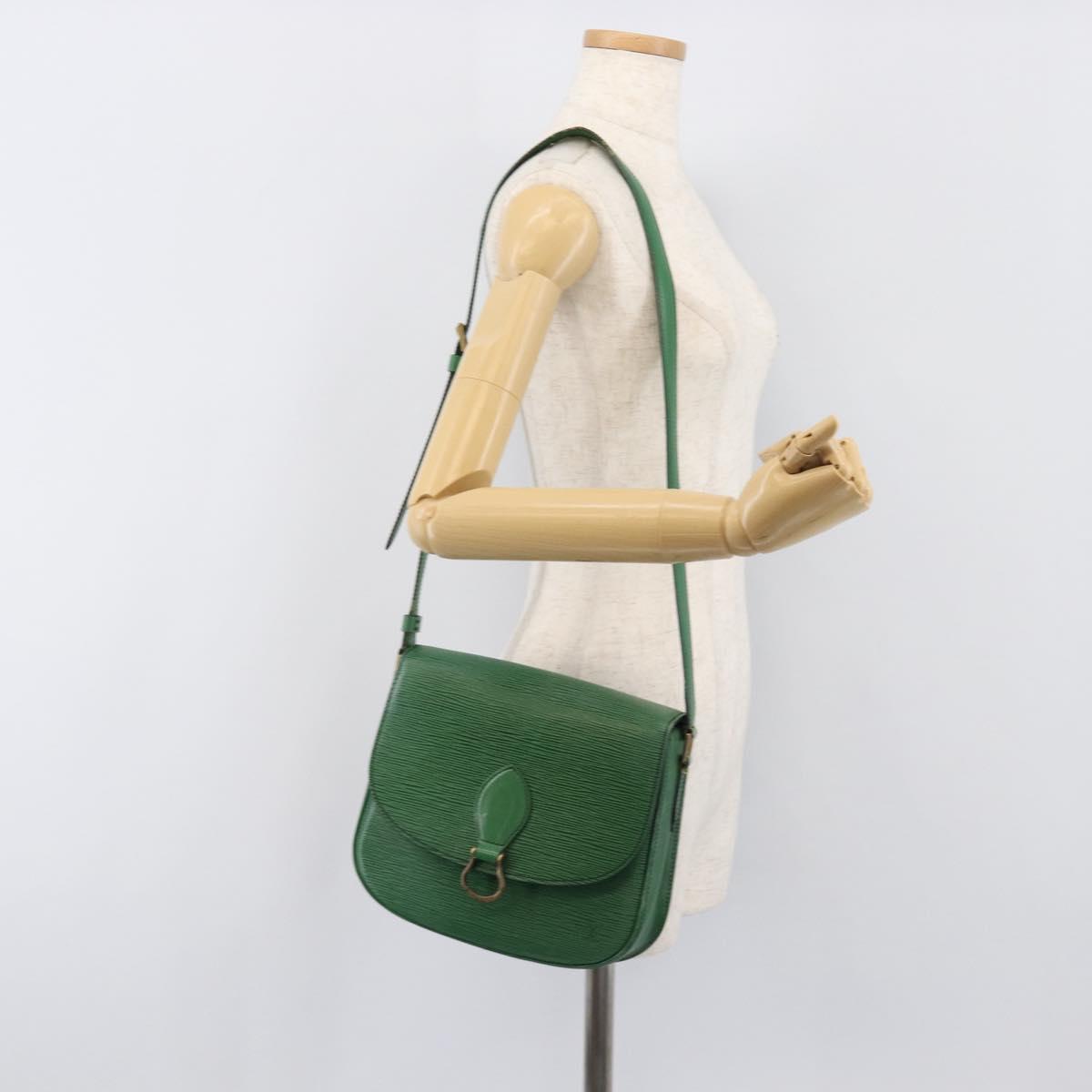 LOUIS VUITTON Epi Saint Cloud GM Shoulder Bag Green M52194 LV Auth 202945
