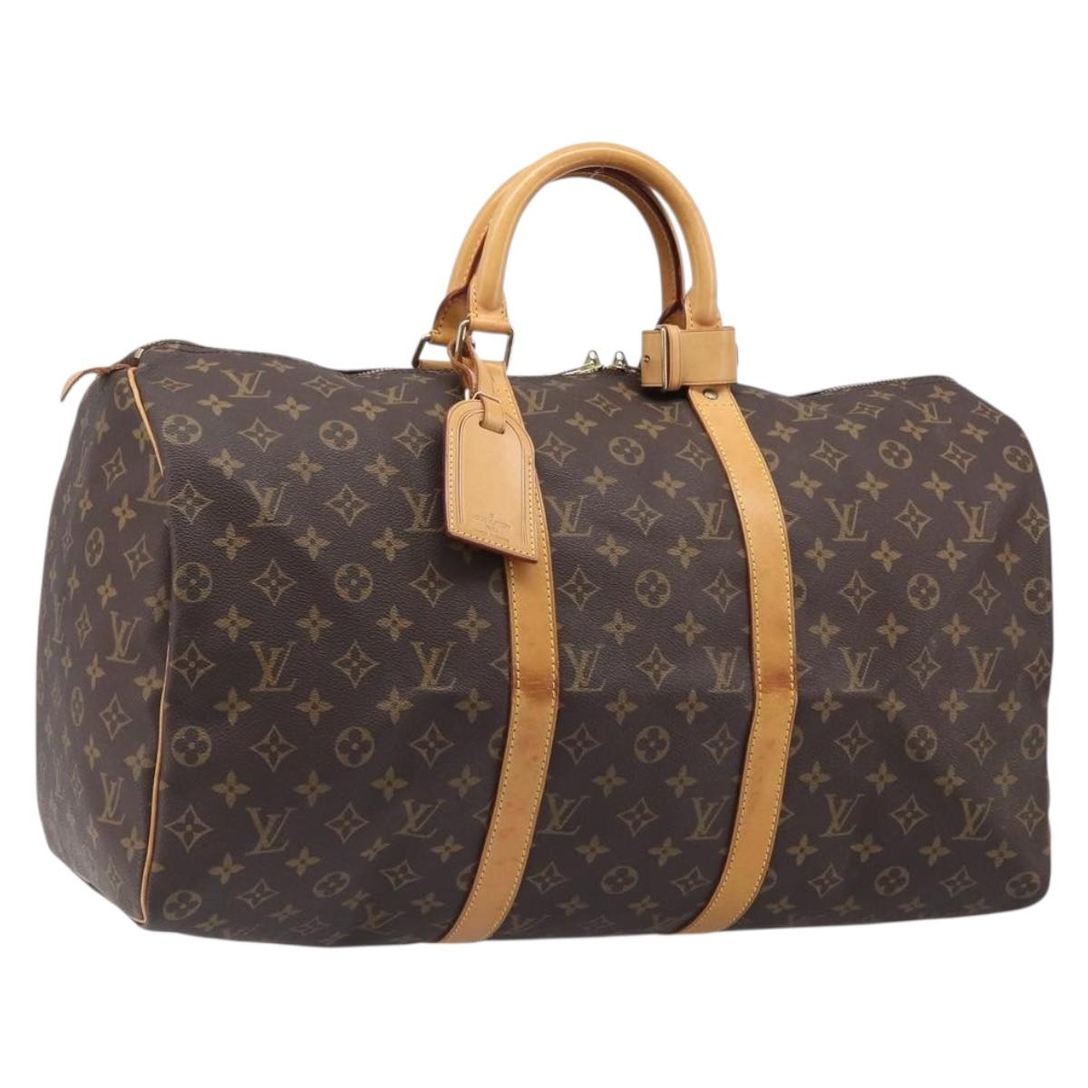LOUIS VUITTON Monogram Keepall 50 Boston Bag M41426 LV Auth 202949