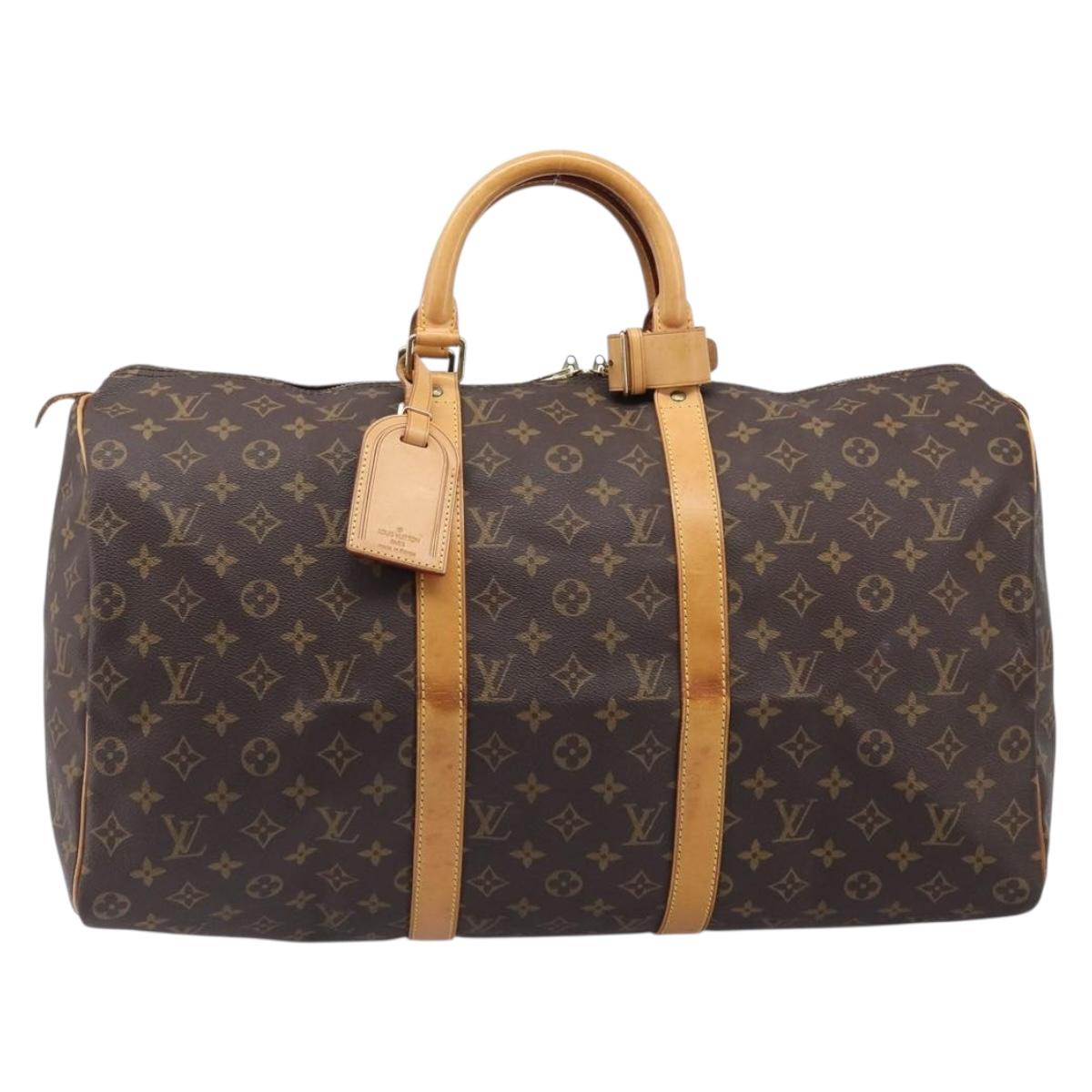 LOUIS VUITTON Monogram Keepall 50 Boston Bag M41426 LV Auth 202949
