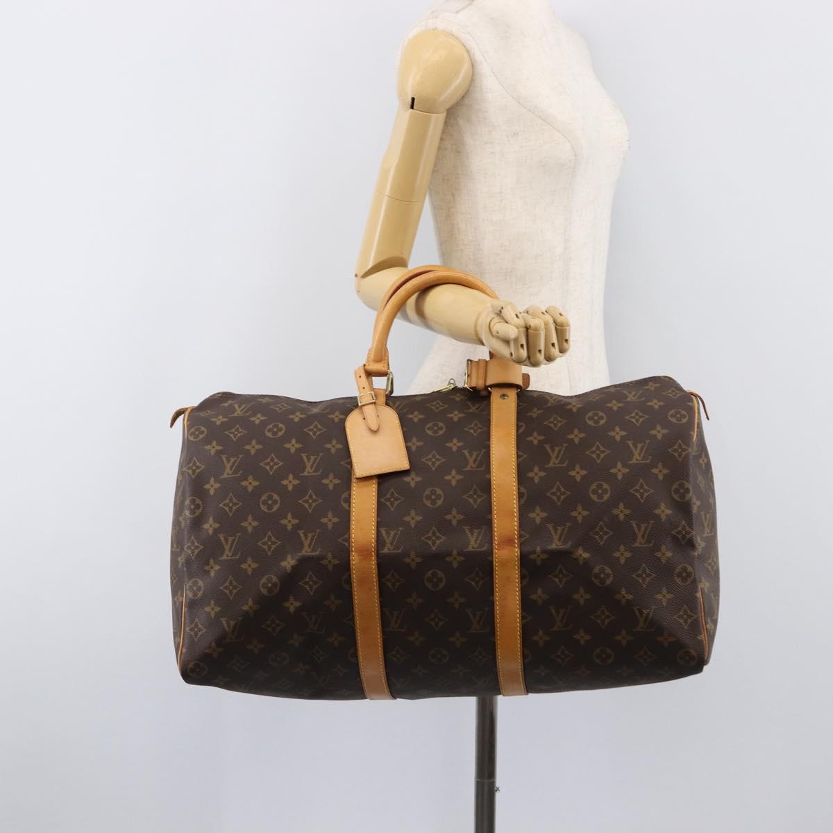 LOUIS VUITTON Monogram Keepall 50 Boston Bag M41426 LV Auth 202949