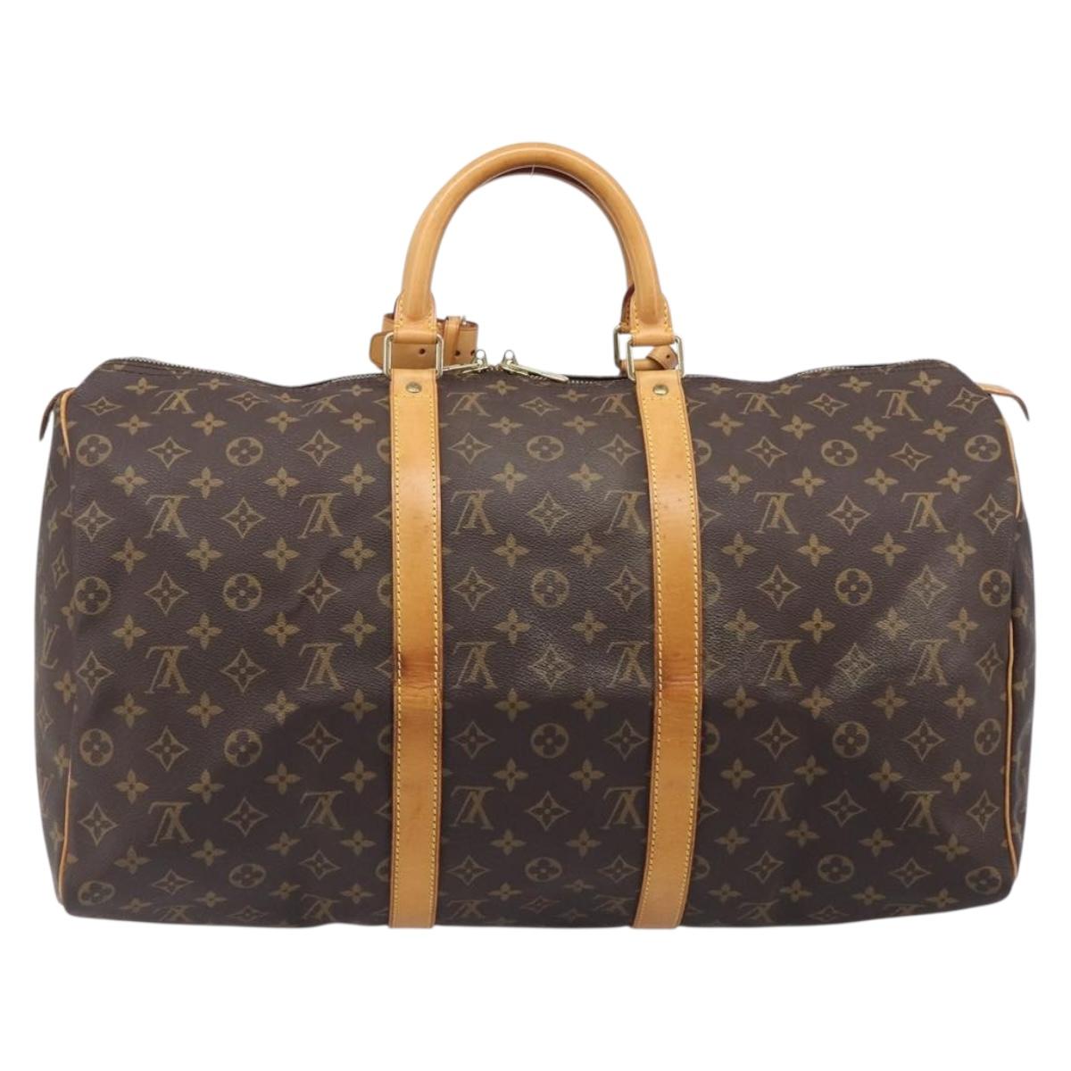 LOUIS VUITTON Monogram Keepall 50 Boston Bag M41426 LV Auth 202949