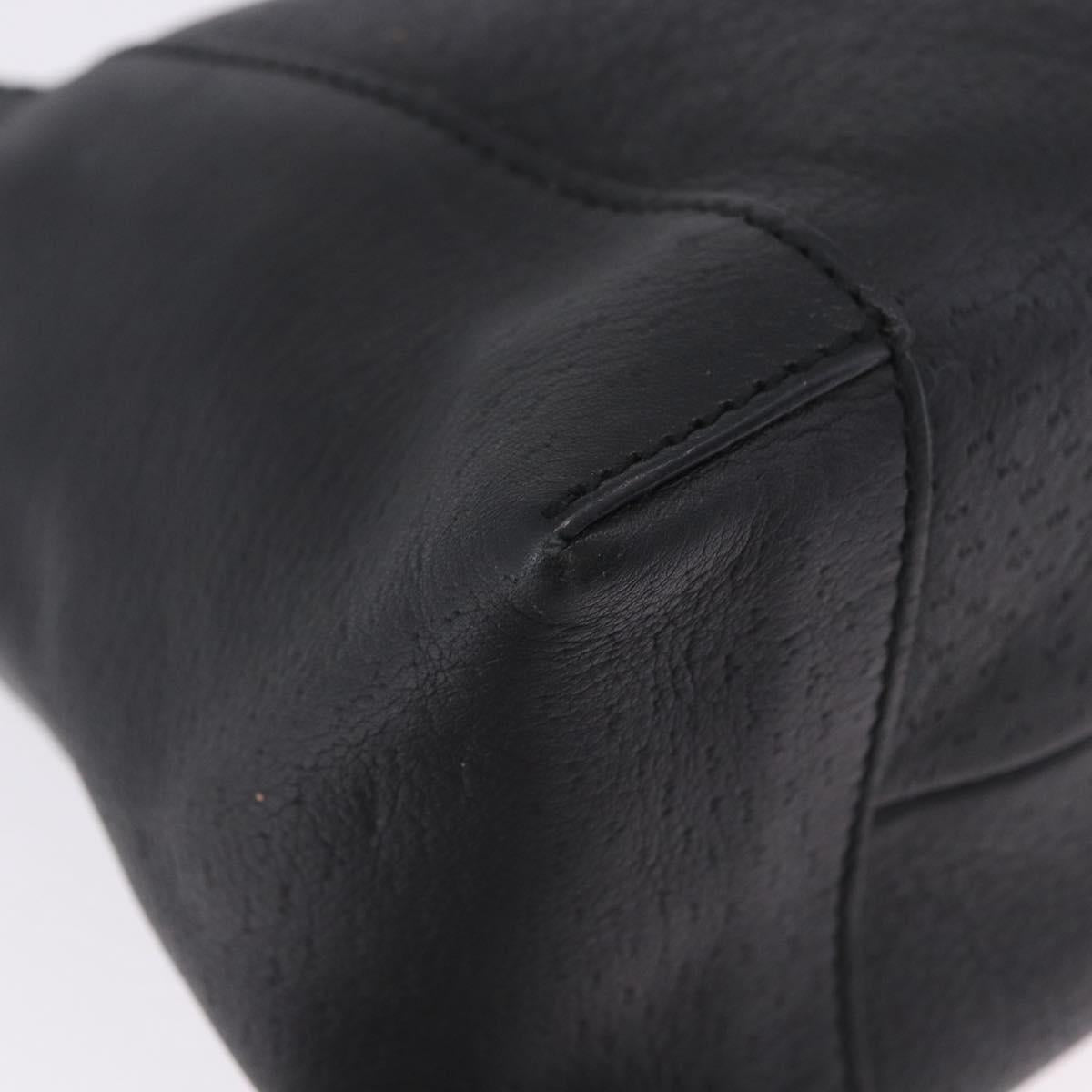 GUCCI Hand Bag Leather Black 101333 Auth 202951A