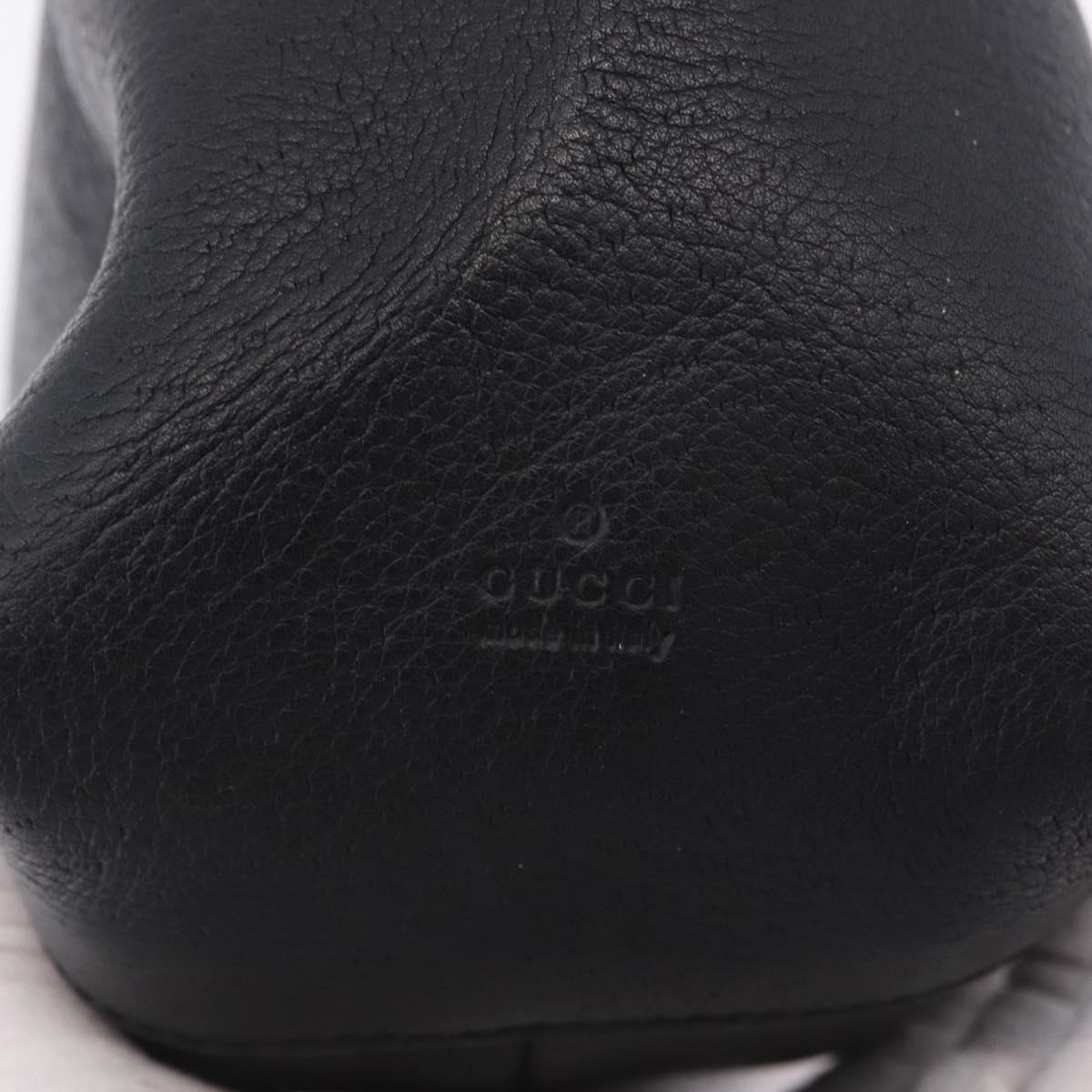 GUCCI Hand Bag Leather Black 101333 Auth 202951A