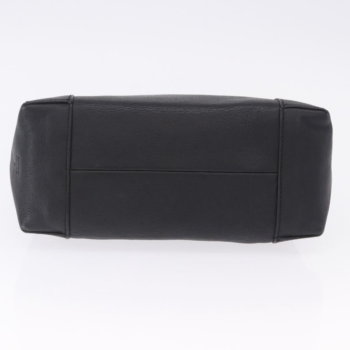 GUCCI Hand Bag Leather Black 101333 Auth 202951A