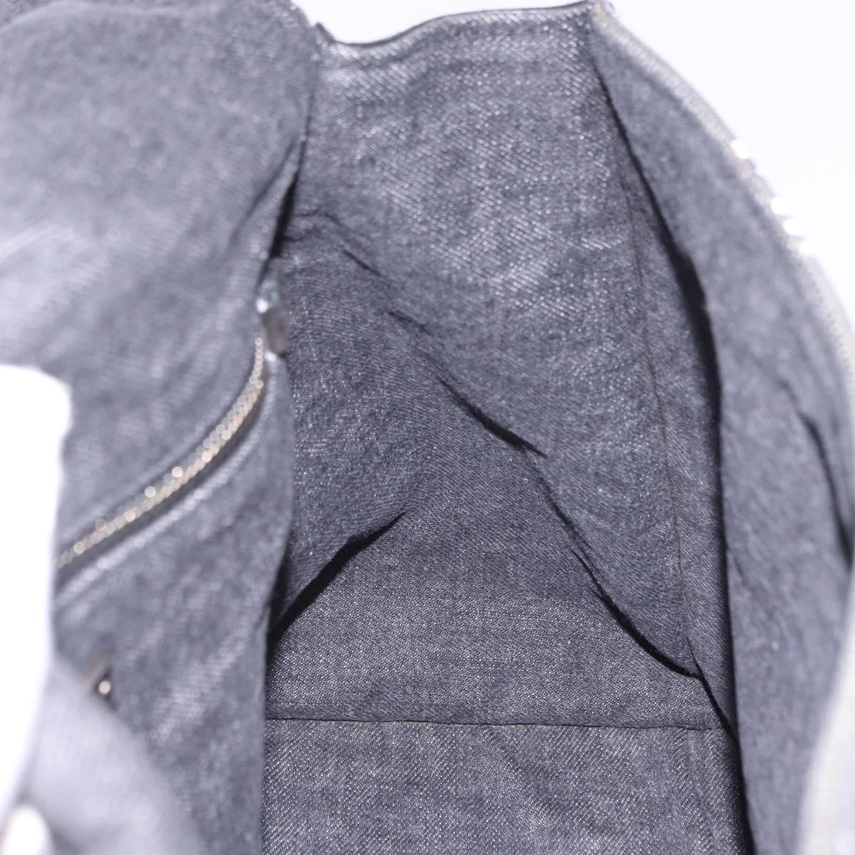 Miu Miu Shoulder Bag Denim 2way Gray Silver Auth 202961M