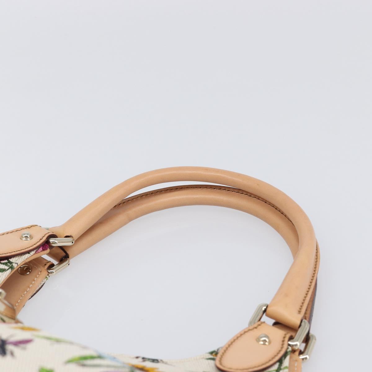 GUCCI New Jackie Flora Shoulder Bag Canvas Multicolor Gold 145819 Auth 202962V