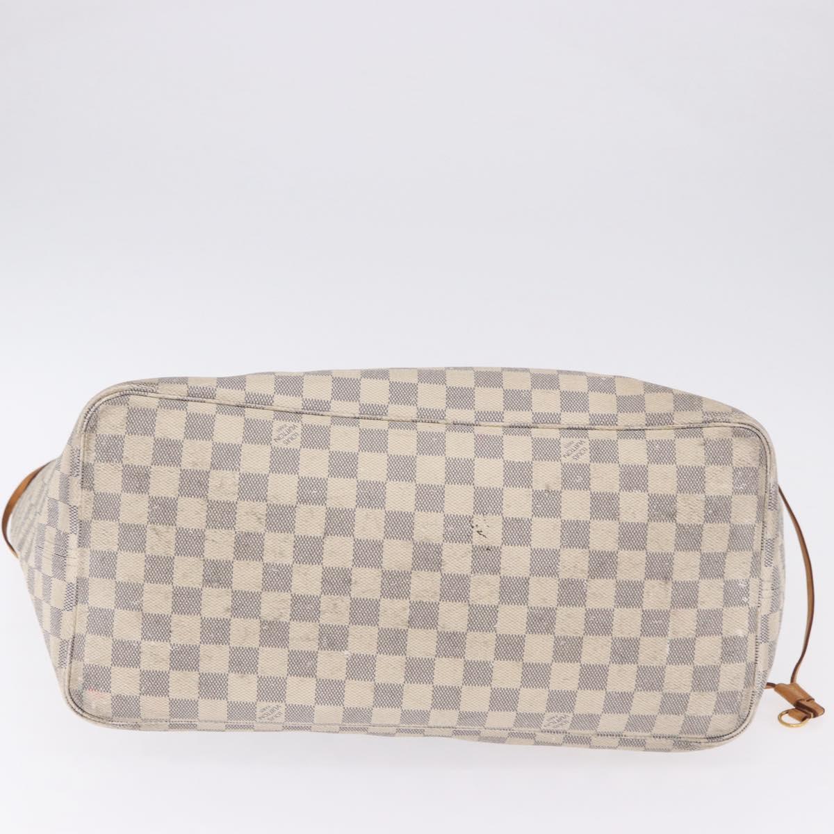 LOUIS VUITTON Damier Azur Neverfull GM Tote Bag N41360 LV Auth 202966