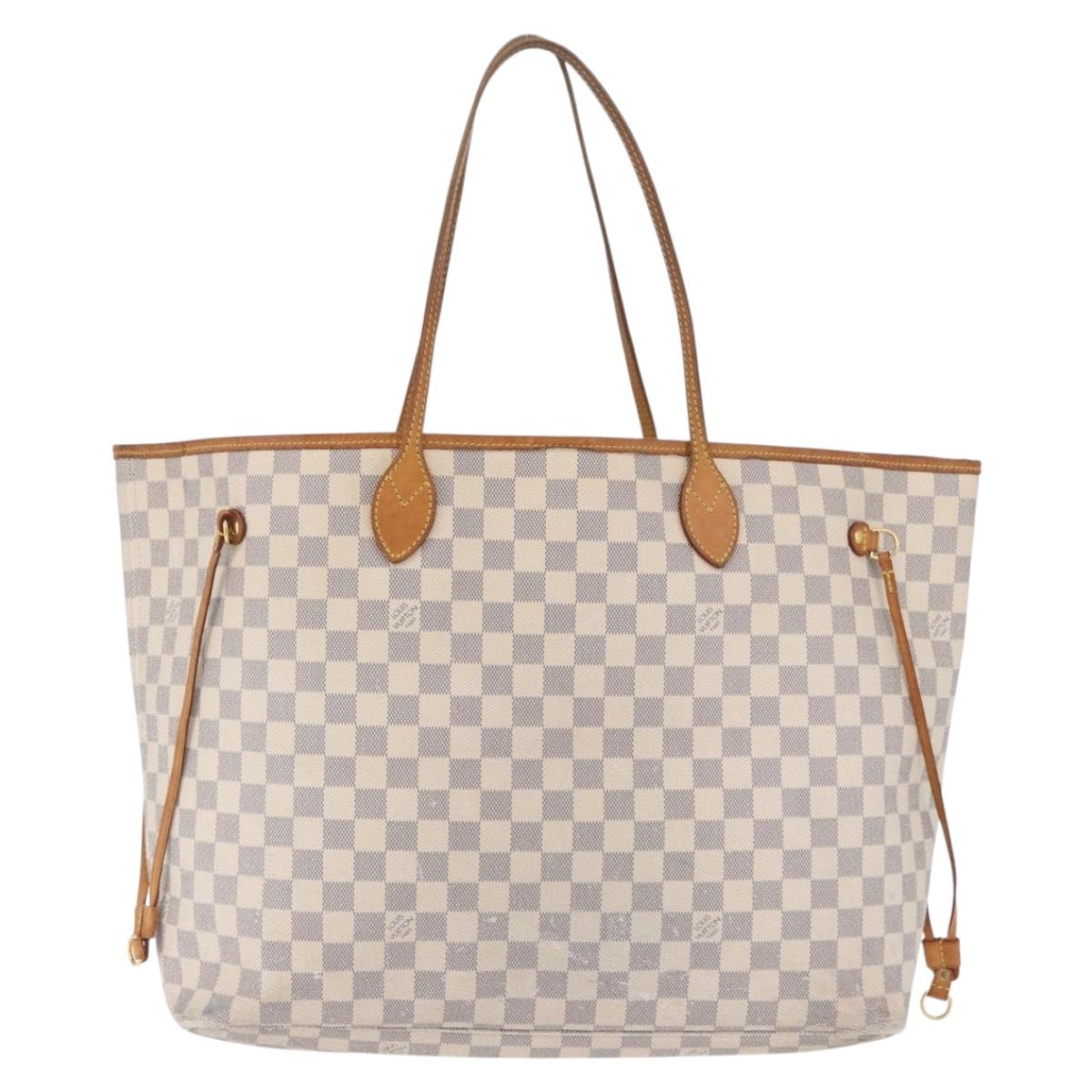 LOUIS VUITTON Damier Azur Neverfull GM Tote Bag N41360 LV Auth 202966
