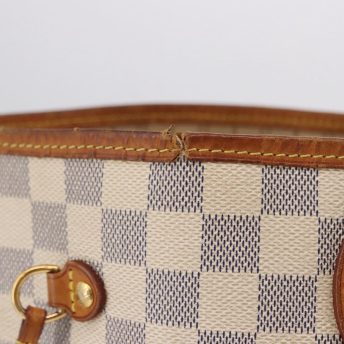 LOUIS VUITTON Damier Azur Neverfull GM Tote Bag N41360 LV Auth 202966