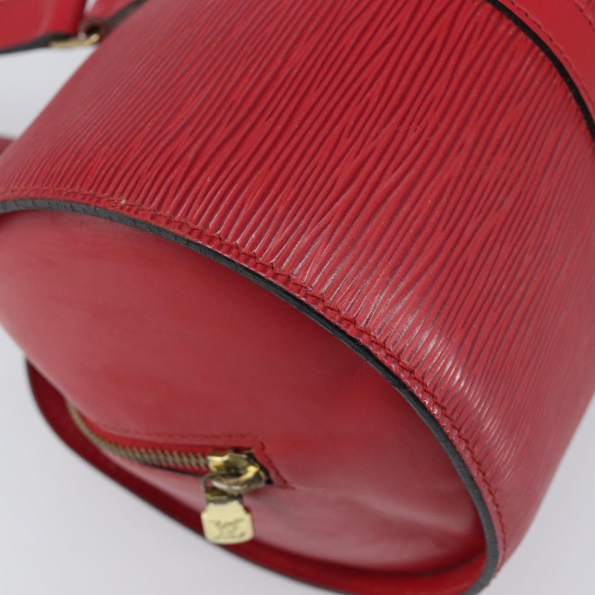 LOUIS VUITTON Epi Soufflot Hand Bag Red M52227 LV Auth 202967