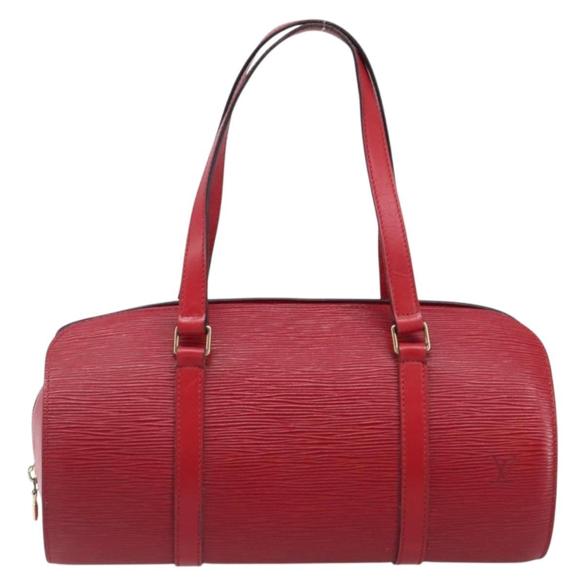 LOUIS VUITTON Epi Soufflot Hand Bag Red M52227 LV Auth 202967