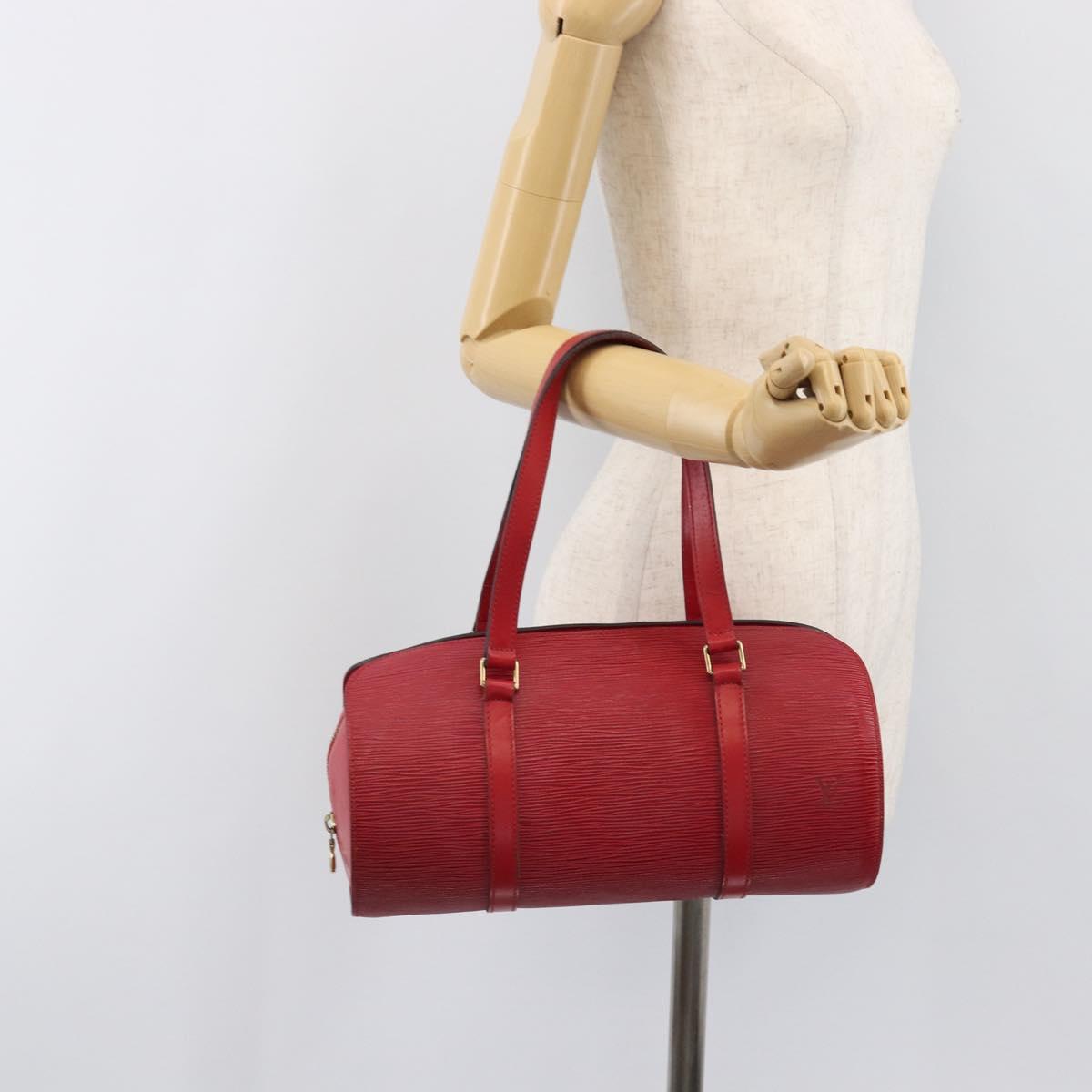 LOUIS VUITTON Epi Soufflot Hand Bag Red M52227 LV Auth 202967