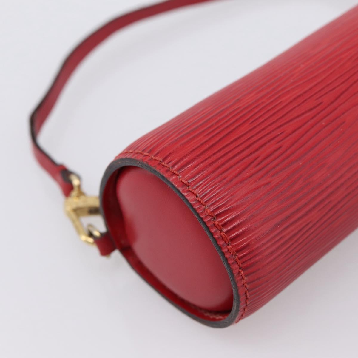 LOUIS VUITTON Epi Soufflot Pouch Accessory Pouch Red LV Auth 202968