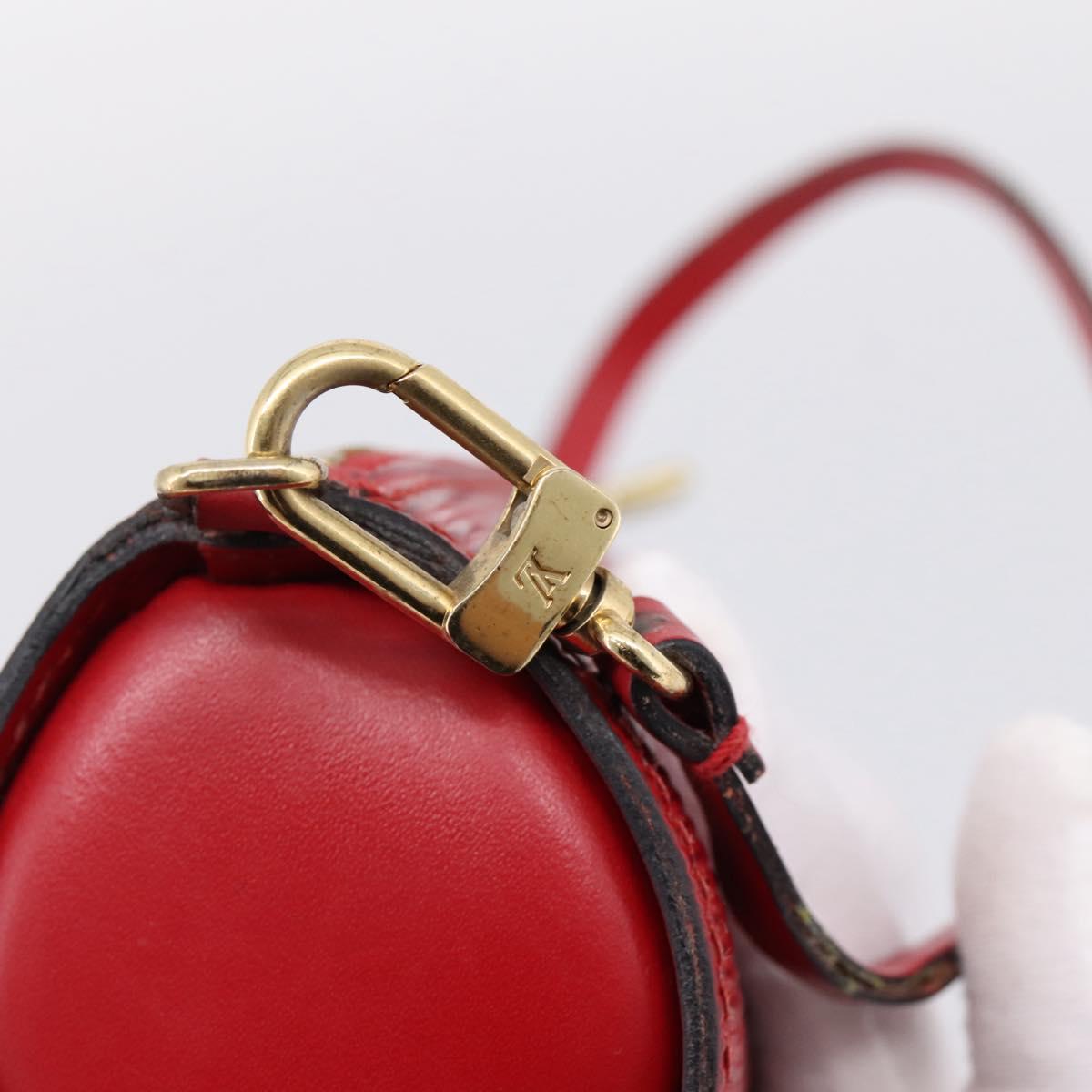 LOUIS VUITTON Epi Soufflot Pouch Accessory Pouch Red LV Auth 202968