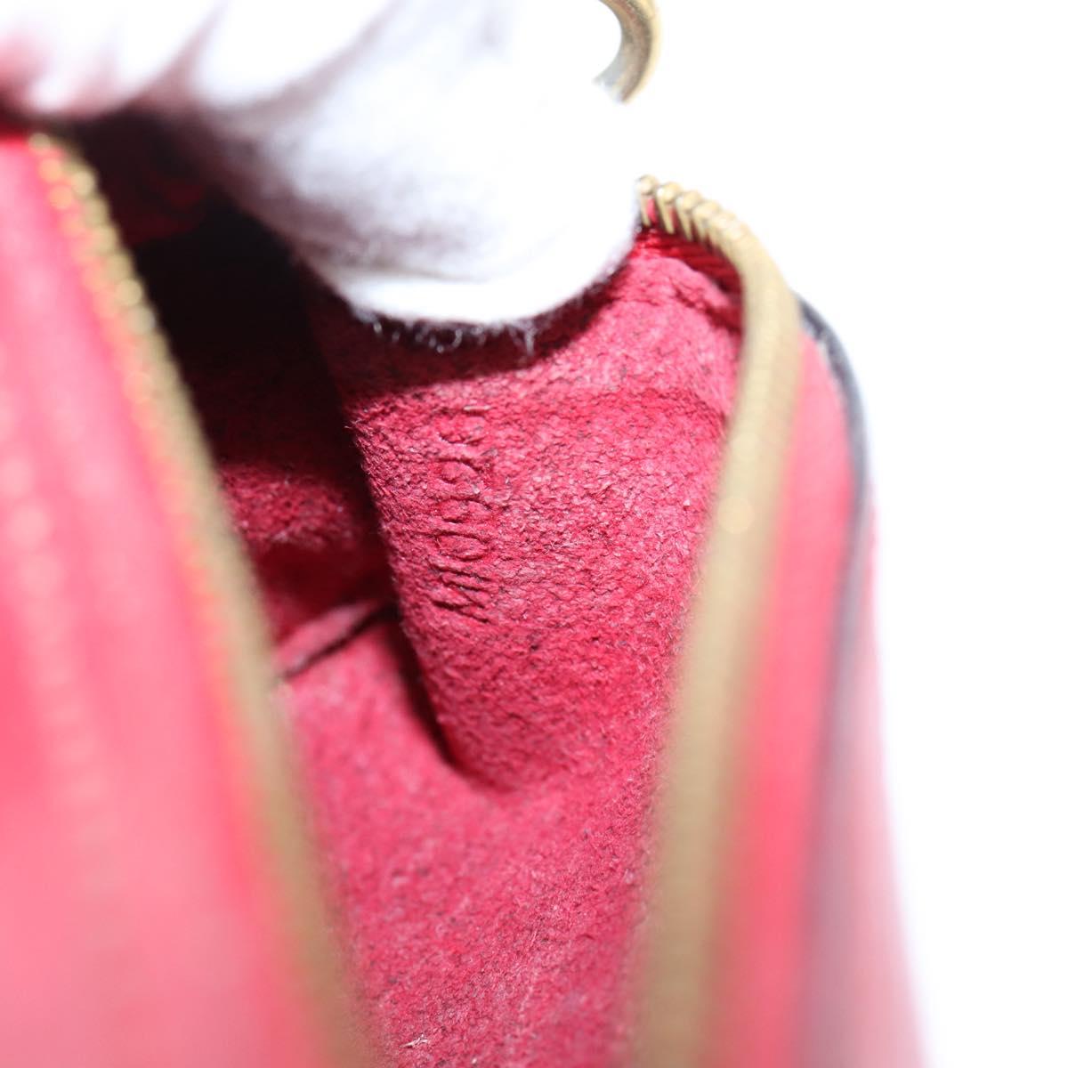 LOUIS VUITTON Epi Soufflot Pouch Accessory Pouch Red LV Auth 202968