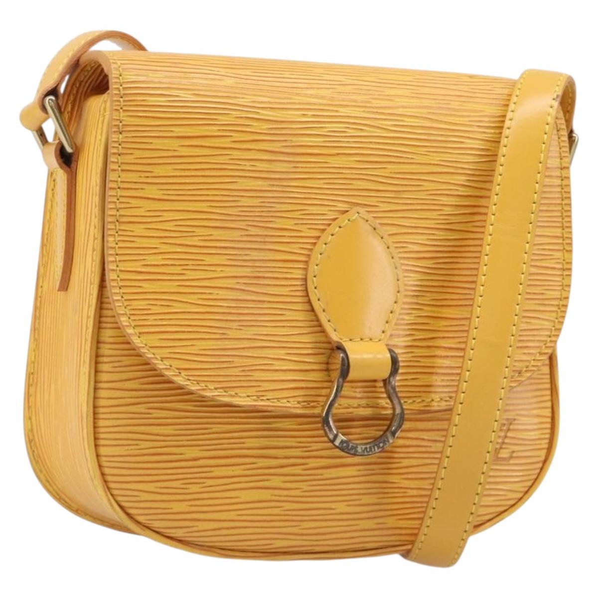 LOUIS VUITTON Epi Saint Cloud PM Shoulder Bag Yellow M52219 LV Auth 202972A