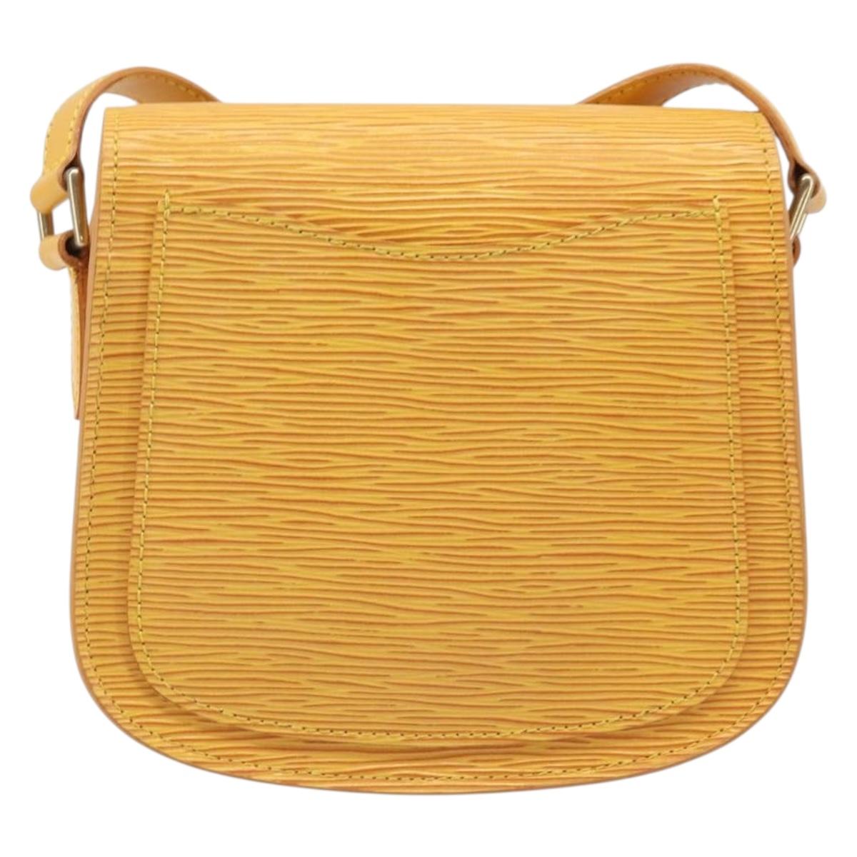 LOUIS VUITTON Epi Saint Cloud PM Shoulder Bag Yellow M52219 LV Auth 202972A