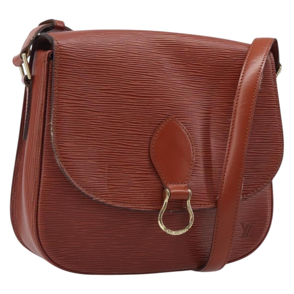 LOUIS VUITTON Epi Saint Cloud GM Shoulder Bag Brown M52193 LV Auth 202978