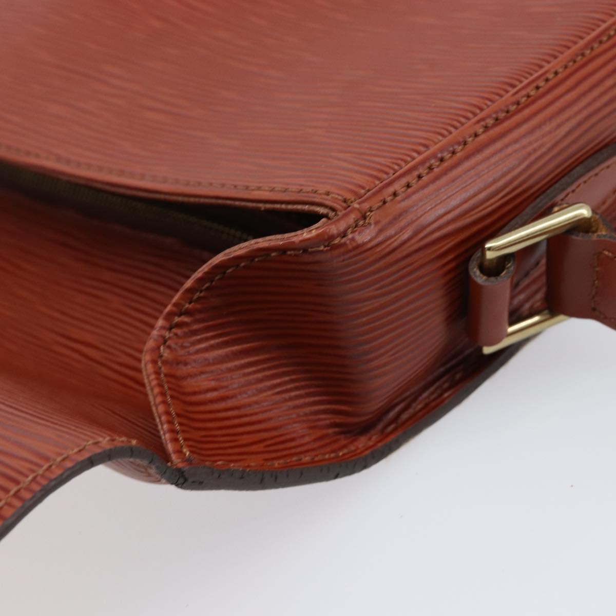 LOUIS VUITTON Epi Saint Cloud GM Shoulder Bag Brown M52193 LV Auth 202978