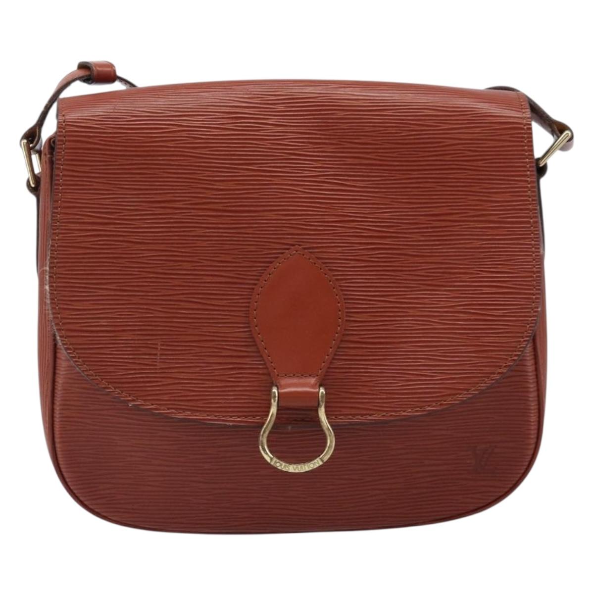 LOUIS VUITTON Epi Saint Cloud GM Shoulder Bag Brown M52193 LV Auth 202978