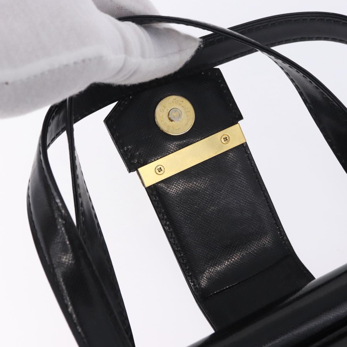 SAINT LAURENT Hand Bag Leather Black Gold 311210 Auth 202987